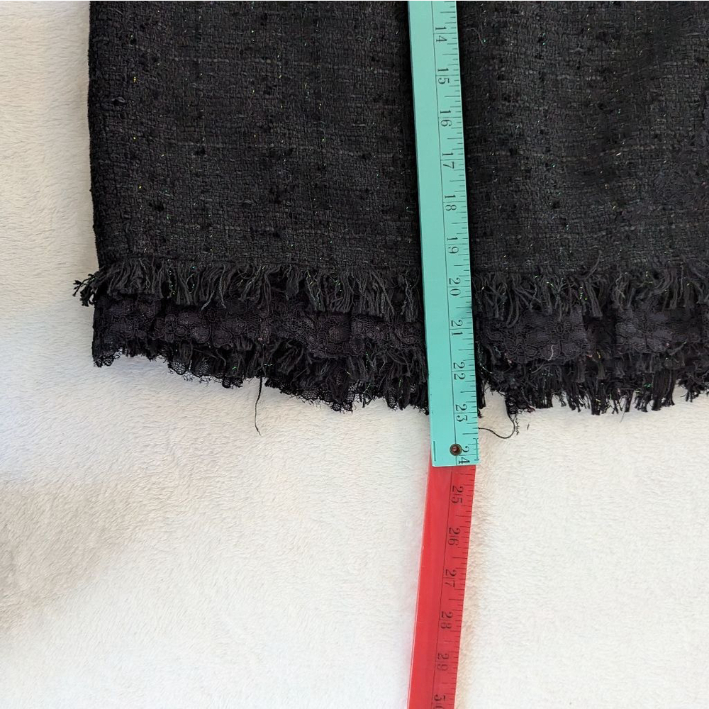 Renato Nucci Floral BlackTweed Fringe Blazer (EU 44) Skirt (EU 46) Set -Large - Picture 10 of 14